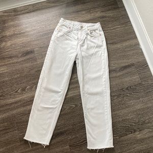 BDG White cropped straight leg jeans